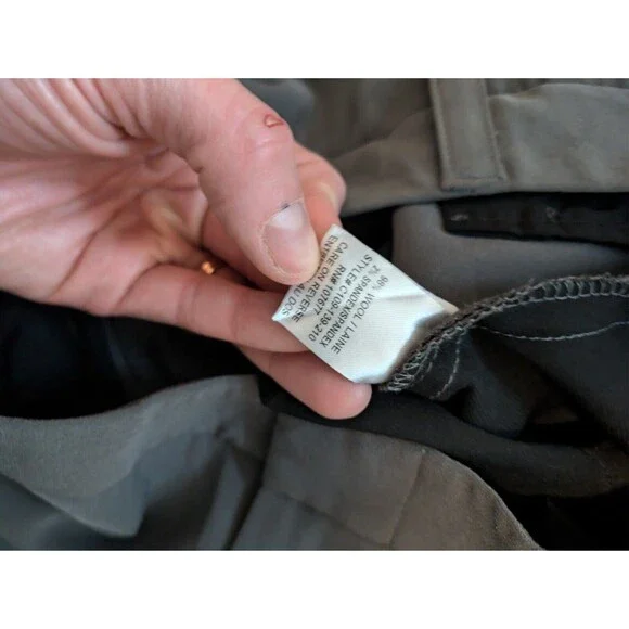 Alice + Olivia Womens Sz 8 Pants Olive Green Stretch Pleated Caree Trousers - Picture 7 of 11